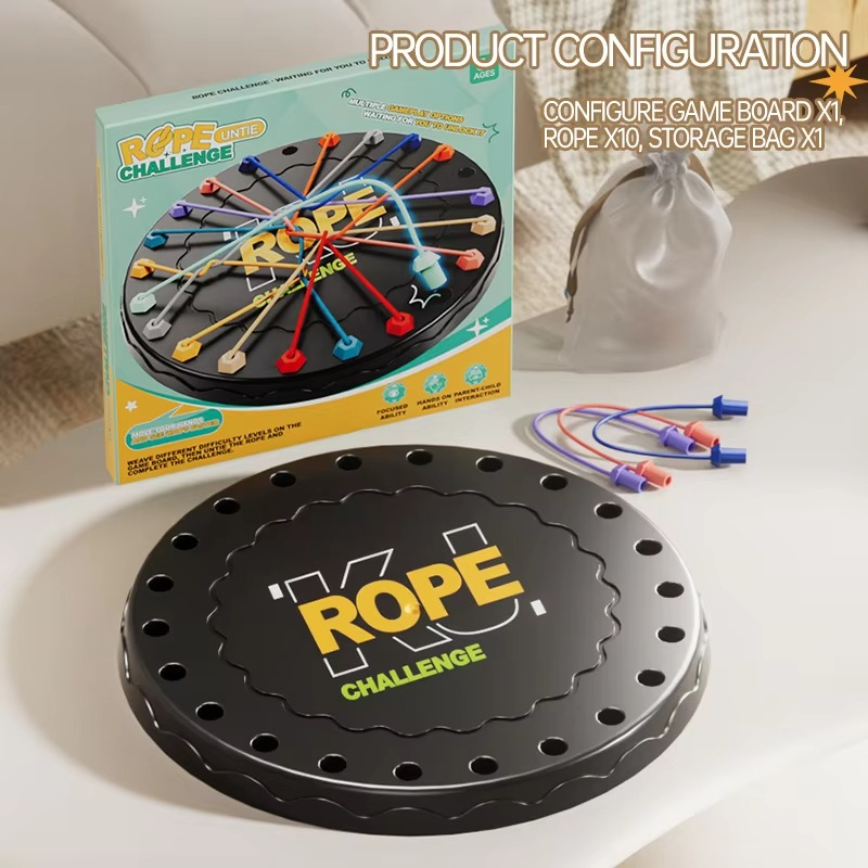 Knots Rope Untangling Table Logic Puzzle Board