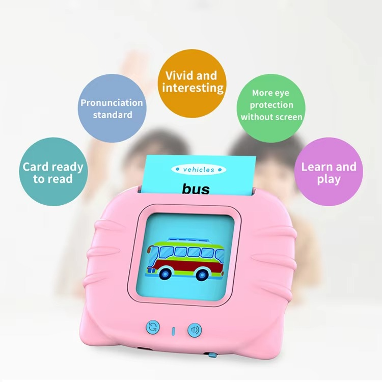 Talking flash cards learning machine