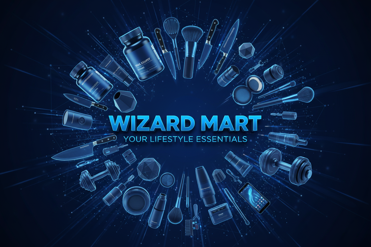 Wizard Mart Rich Blue Banner
